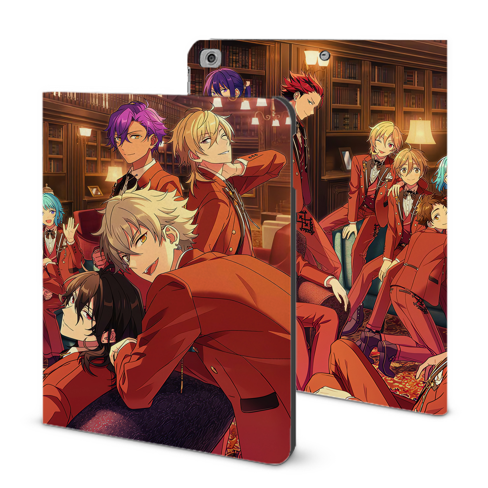 （画像用） あんさんぶるスターズ! Ensemble Stars IPad ケース ブック型 PUレザー TPU 耐衝撃 軽量 薄型 ペン収納なし 全面保護 IPad 各モデル対応